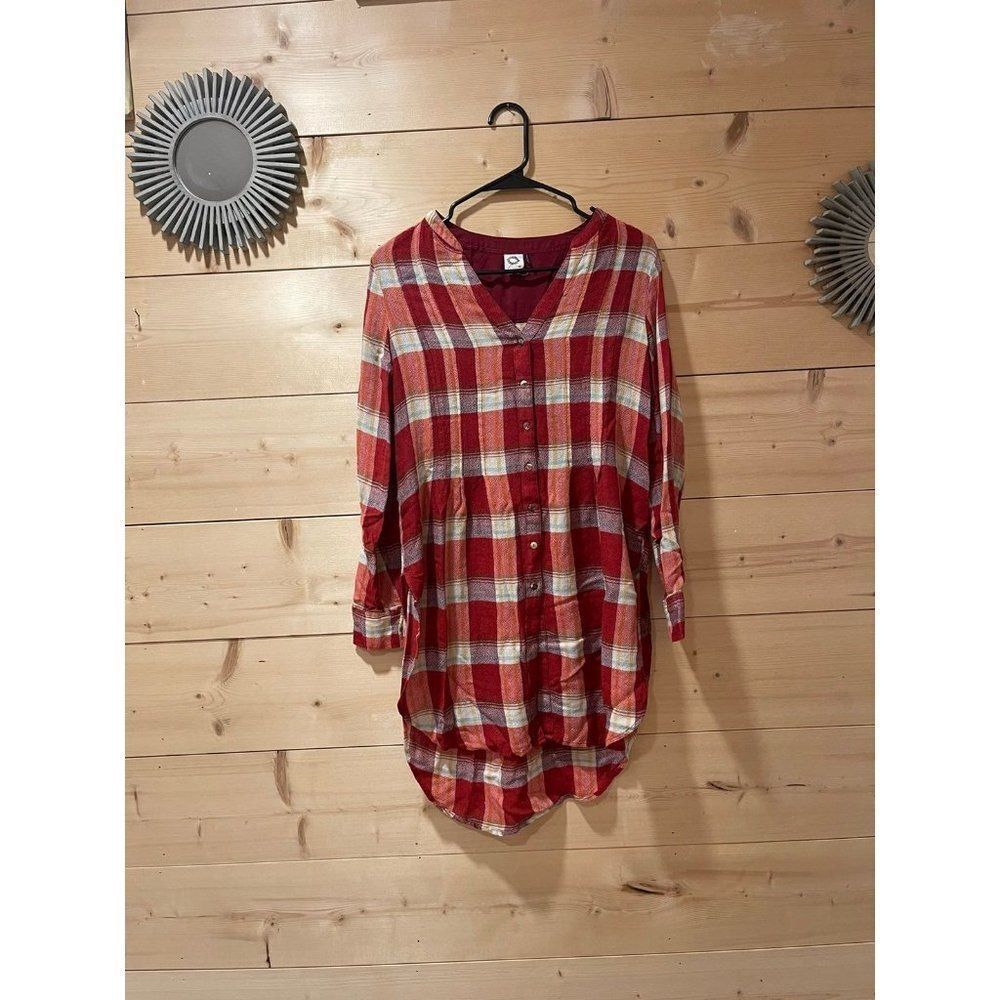 Anthropologie Akemi + Kin Long Sleeve Button Down Tunic Top XS